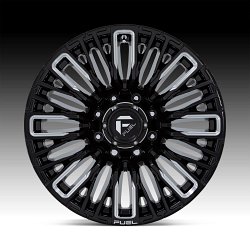 Fuel Rebar 8 D849 Gloss Black Milled Custom Truck Wheels 3